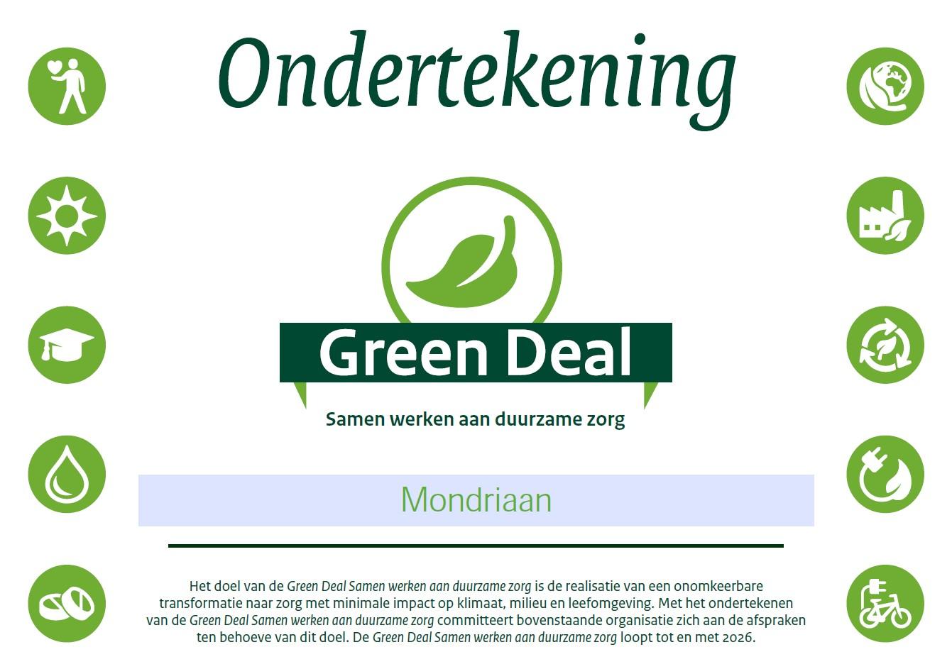 Oorkonde green deal 
